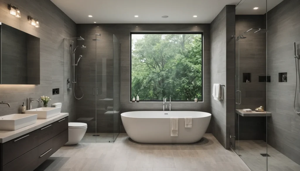 salle de bain avec douche à l'italienne
